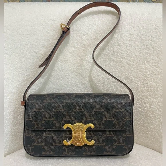 Celine Triomphe Claude in Tan - Picture 4 of 5